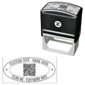 QR-Code und Oval-Vorlage für benutzerdefinierte Br Permastempel (Beispiel)