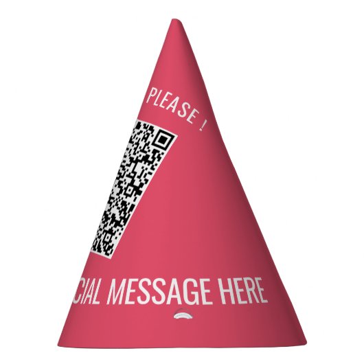 QR-Code und Party-Hutvorlage für benutzerdefiniert Partyhütchen (Rechts)