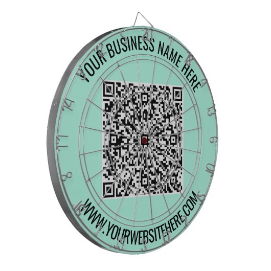 QR-Code und Personalisierte Dart-Karte für den ben Dartscheibe (Vorderseite Links)