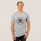 QR-Code und Personalisierte Vorlage für benutzerde Tri-Blend Shirt (Vorderseite voll)