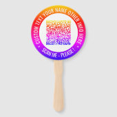 QR-Code und Personalisierter Handlüfter für benutz Fächer (Rückseite)