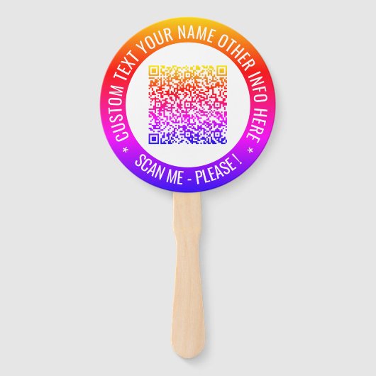 QR-Code und Personalisierter Handlüfter für benutz Fächer (Rückseite)