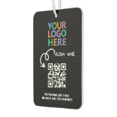 QR-Code und Personalisierter Text Autolufterfrischer (Links)