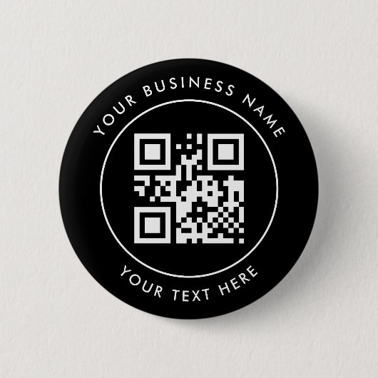 QR-Code und Personalisierter Text Button (Vorderseite)