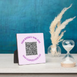 QR-Code und Personalisierter Text Fotoplatte<br><div class="desc">Individueller Schriftart und Farben - Entwerfen Sie Ihre eigenen Personalisierten Plaques mit QR Code Scan Info und Name Website oder Custom Text Beruflich Design Business Promotional oder Modernes Personal Desk Zubehör / Schreibtischsignen Geschenk - Hinzufügen Ihres QR Codes - Bild - Foto oder Logo / Name - Firma / Website...</div>