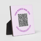QR-Code und Personalisierter Text Fotoplatte (Vorderseite)