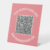 QR-Code und Personalisiertes, benutzerdefiniertes Sockelschild (Vorderseite)