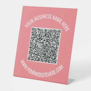QR-Code und Personalisiertes, benutzerdefiniertes  Sockelschild