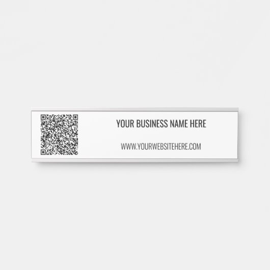 QR-Code und Personalisiertes Zeichen für den benut Türschild (Vorderseite )