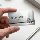 QR-Code und rostfreier Stahl - gestanzter Metallau Visitenkarte