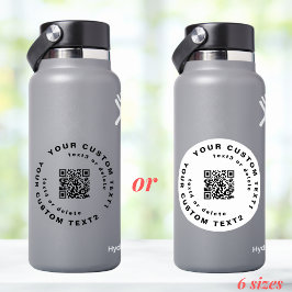 QR-Code und Text auf "Clear Vinyl Business Water B Aufkleber