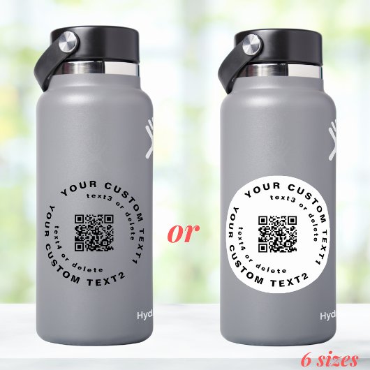 QR-Code und Text auf "Clear Vinyl Business Water B Aufkleber