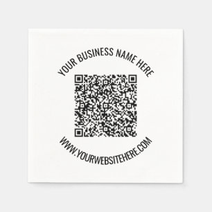 QR-Code und Text Beruflicher Personalisierter Napk Serviette
