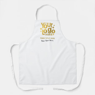 QR-Code und Text-Branding für das Retro-Business-L Schürze