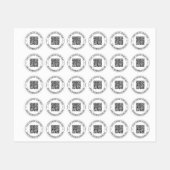 QR-Code und Text-Personalisierte Unternehmensbezei Etiketten (Blatt)