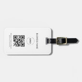 QR-Code und Textwerbung für kundenspezifische Firm Gepäckanhänger (Vorderseite horizontal)