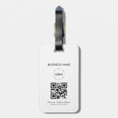 QR-Code und Textwerbung für kundenspezifische Firm Gepäckanhänger (Rückseite vertikal)