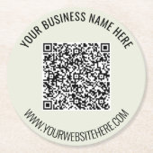 QR-Code und Untersetzer für benutzerdefiniertes Ge (Vorderseite)
