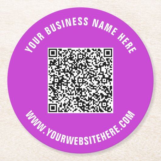 QR-Code und Untersetzer für benutzerdefiniertes Te (Vorderseite)