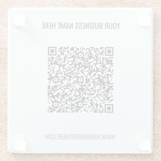 QR-Code und Untersetzer für benutzerdefiniertes Te (Rückseite)