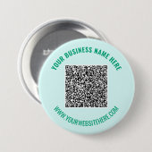 QR-Code und Vorlage für benutzerdefinierte Text Button (Vorne & Hinten)