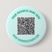 QR-Code und Vorlage für benutzerdefinierte Text Button (Vorderseite)