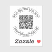 QR-Code und Vorlage für benutzerdefinierte Textauf Aufkleber (Blatt)