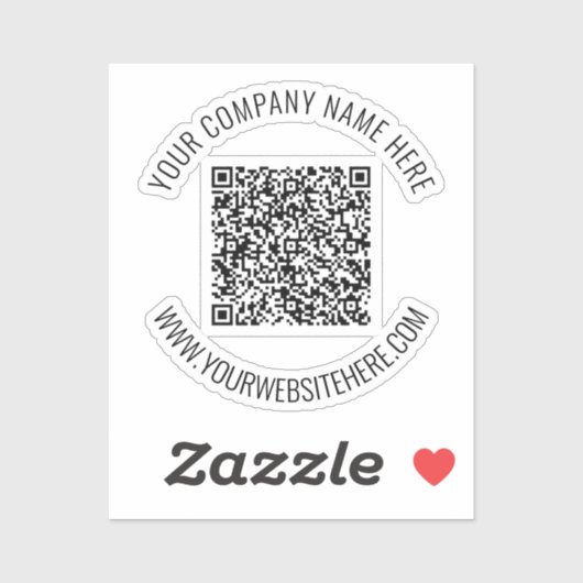 QR-Code und Vorlage für benutzerdefinierte Textauf Aufkleber (Blatt)