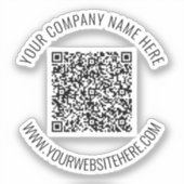 QR-Code und Vorlage für benutzerdefinierte Textauf Aufkleber (Vorderseite)