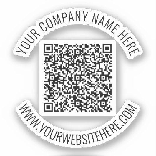 QR-Code und Vorlage für benutzerdefinierte Textauf Aufkleber (Vorderseite)