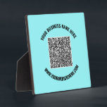 QR-Code und Vorlage für benutzerdefinierte Textvor Fotoplatte<br><div class="desc">Individueller Schriftart und Farben - Entwerfen Sie Ihre eigenen Personalisierten Plaques mit QR Code Scan Info und Name Website oder Custom Text Beruflich Design Business Promotional oder Modernes Personal Desk Zubehör / Schreibtischsignen Geschenk - Hinzufügen Ihres QR Codes - Bild - Foto oder Logo / Name - Firma / Website...</div>