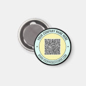 QR-Code und Vorlage für benutzerdefinierte Textvor Magnet (Vorderseite/Rückseite)