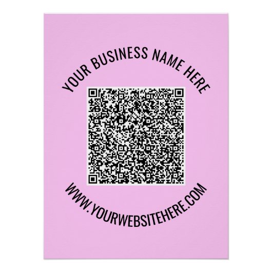 QR-Code und Vorlage für benutzerdefiniertes Textpo Poster (Vorderseite)