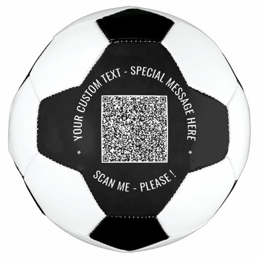 QR-Code und Vorlage für den benutzerdefinierten So Fußball (Vorderseite)