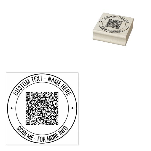QR-Code und Vorlage für die benutzerdefinierte Bri Gummistempel (Stempel)