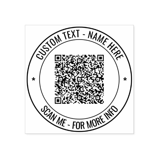 QR-Code und Vorlage für die benutzerdefinierte Bri Gummistempel (Prägung)