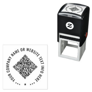 QR-Code und Vorlage für die benutzerdefinierte Bri Permastempel