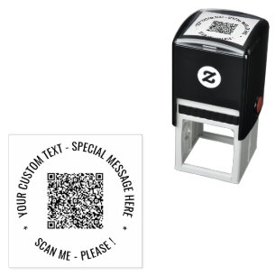 QR-Code und Vorlage für die benutzerdefinierte Bri Permastempel