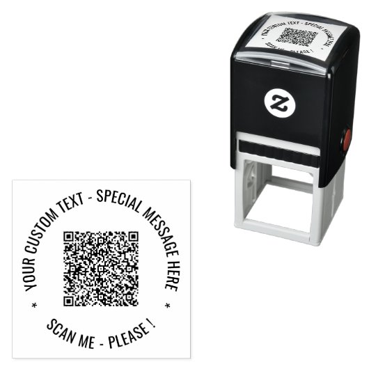 QR-Code und Vorlage für die benutzerdefinierte Bri Permastempel (Beispiel)