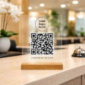 QR-Code und Website | Logo Acrylschild
