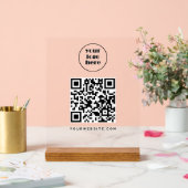 QR-Code und Website | Logo Acrylschild (Hochzeit)