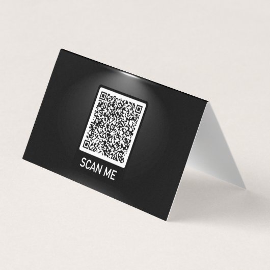 QR-Code unter Spotlight Black Gold Business Card Visitenkarten (Rückseite)