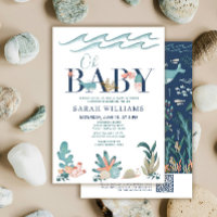 QR Code Unter Wasser Aquarell Oh Baby Shower