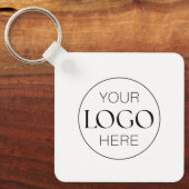 QR-Code Unternehmen Einfaches Design Schlüsselanhänger (Vorderseite)