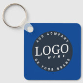 QR-Code Unternehmen Mitarbeiter Blue Schlüsselanhänger (Vorderseite)