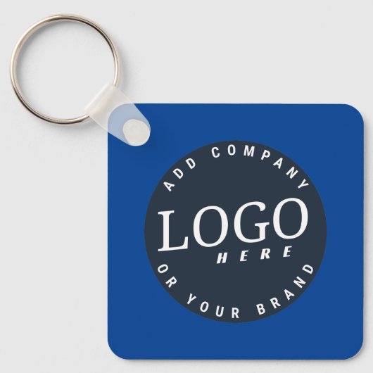 QR-Code Unternehmen Mitarbeiter Blue Schlüsselanhänger (Vorderseite)