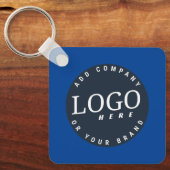 QR-Code Unternehmen Mitarbeiter Blue Schlüsselanhänger (Vorderseite)