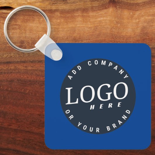 QR-Code Unternehmen Mitarbeiter Blue Schlüsselanhänger (Vorderseite)