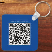 QR-Code Unternehmen Mitarbeiter Blue Schlüsselanhänger (Rückseite)