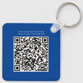 QR-Code Unternehmen Mitarbeiter Blue Schlüsselanhänger (Rückseite)